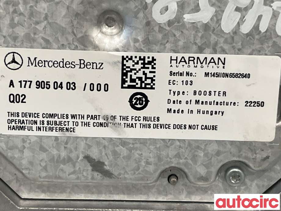 Bilstereo forsterker til Mercedes EQC 2019-->>  (MERCEDES|A1779050403)