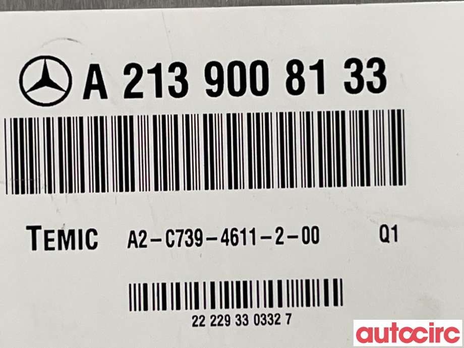 Styreenhet nivå/luftfjæring til Mercedes EQC 2019-->>  (MERCEDES|A2139008133)