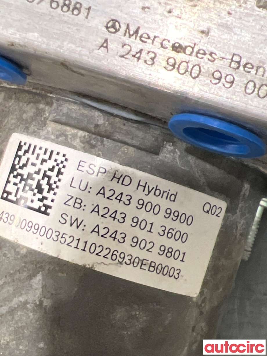 ABS sentral til Mercedes EQB 2022-->>  (MERCEDES|A2439000001|0265956862|A2439009900)