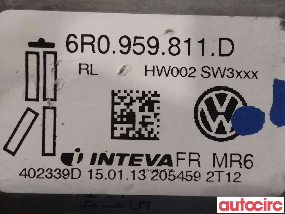 Ruteheis venstre bak til VW Amarok 2010-2016 (Type I, Fase 1) (VOLKSWAGEN|6R0959811P|6R0959811D)