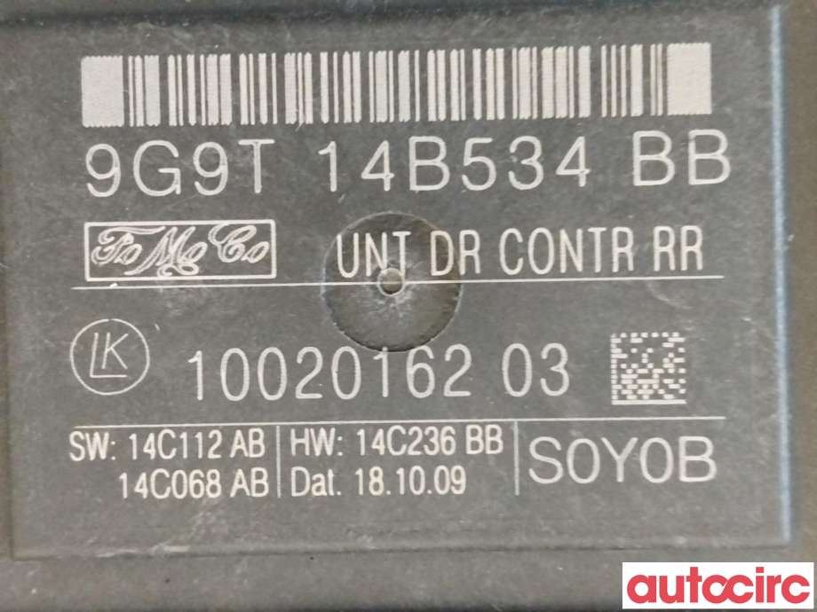 Styreenhet dør venstre foran til Volvo V70 2007-2013 (Type III, Fase 1)  (VOLVO|31318368||9G9T14B534BB)