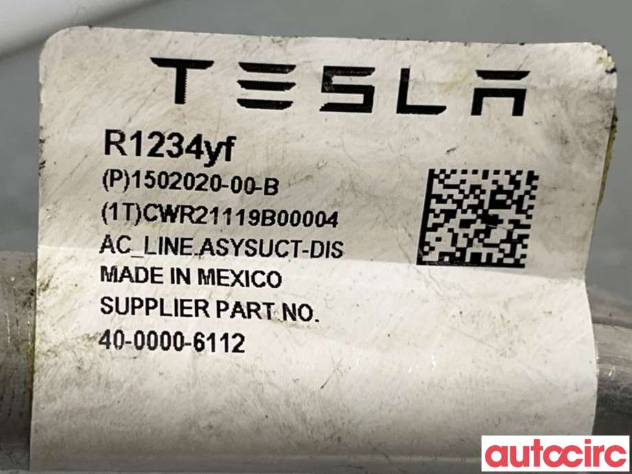 Aircondition rør til Tesla Model 3 2018-2023 (Fase 1) (TESLA|1502020-00-C||1502020-00-B)