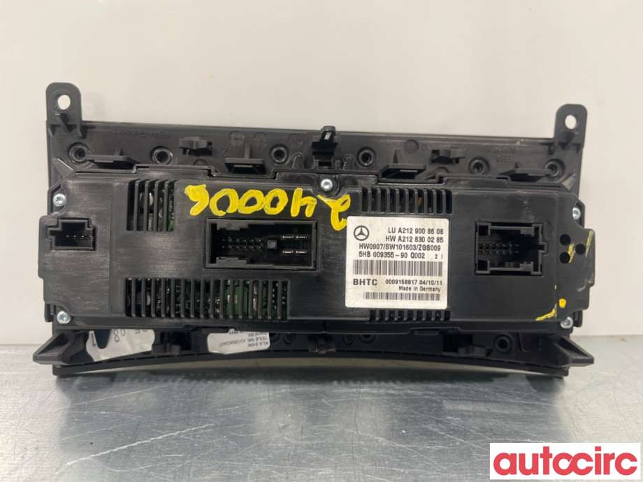 Varmeapparat betjening til Mercedes E-Klasse 2009-2013 (Fase 1) (W212) (W212) (MERCEDES|A2129008608|5HB009355-90|A2129006527)