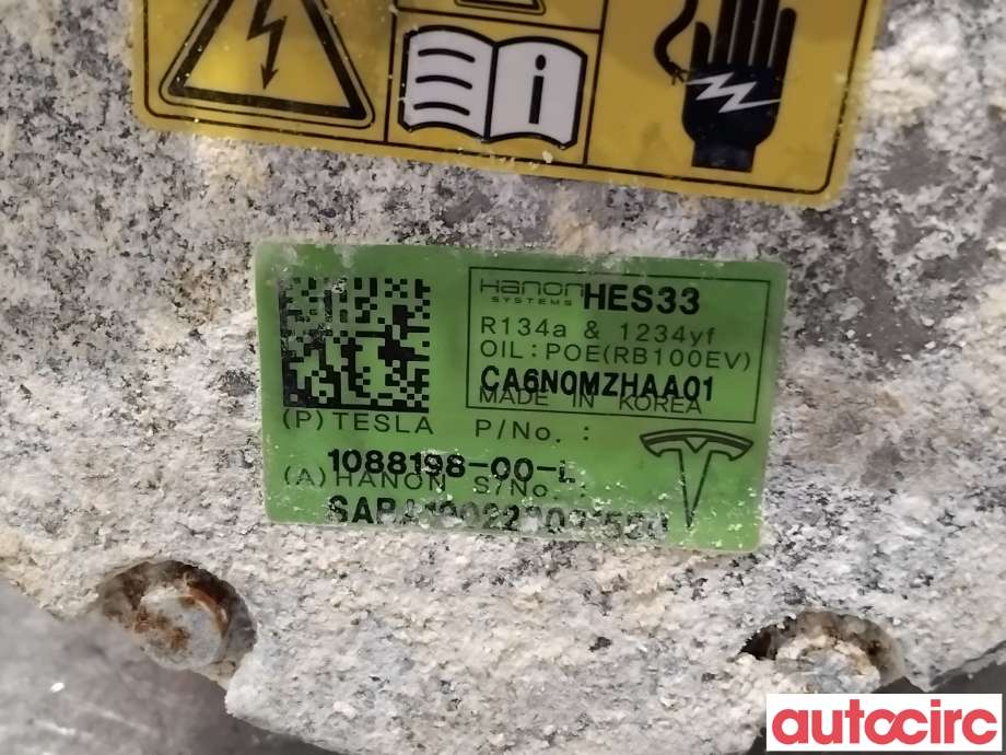 Aircondition kompressor til Tesla Model 3 2018-2023 (Fase 1) (TESLA|1088198-00-L|CA6N0MZHAA01)