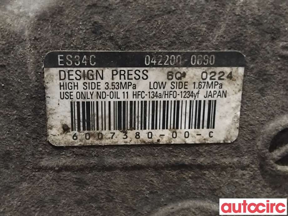 Aircondition kompressor til Tesla Model S 2013-2016 (Fase 1)  (TESLA|6007380-00-C|042200-0690)
