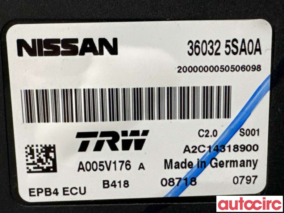 Styreenhet parkering til Nissan Leaf 2018-->> (Type II) (NISSAN|360325SA0A|A2C14318900|360325SA0B)