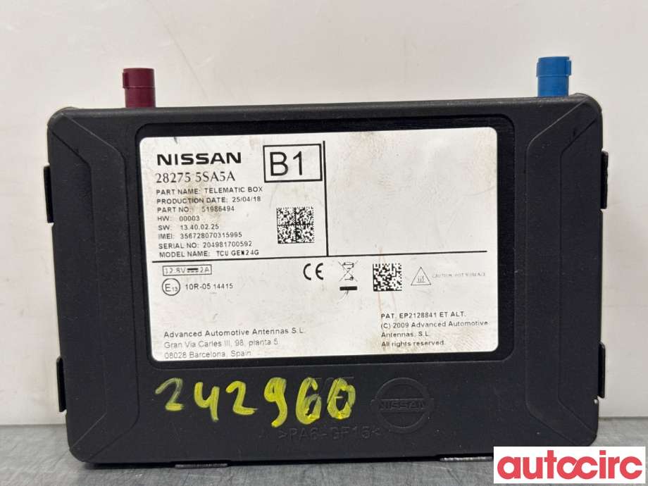 Styreenhet diverse til Nissan Leaf 2018-->> (Type II) (NISSAN|282755SA5A|51986494|282755SA5B)