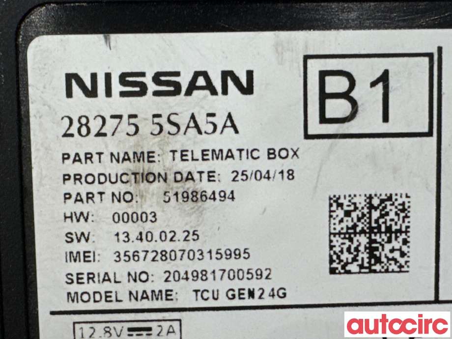 Styreenhet diverse til Nissan Leaf 2018-->> (Type II) (NISSAN|282755SA5A|51986494|282755SA5B)