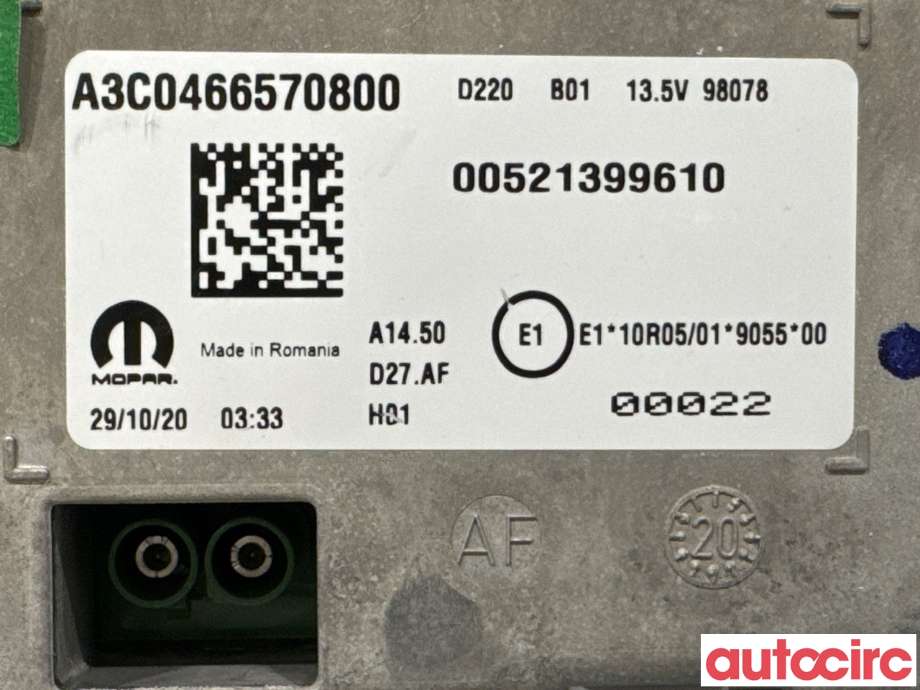 Instrumentpanel til Fiat 500 2021-->>  (FIAT|52139961|A3C0466570800|52229684)