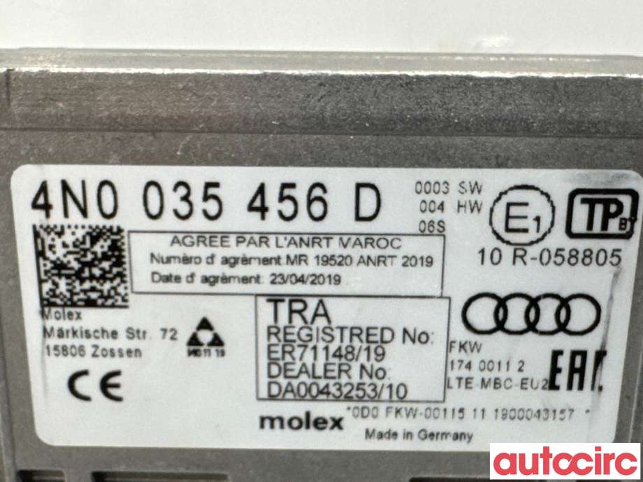 Diverse deler til Audi e-tron 2018-->>  (AUDI|NO NUMBER||4N0035456D)