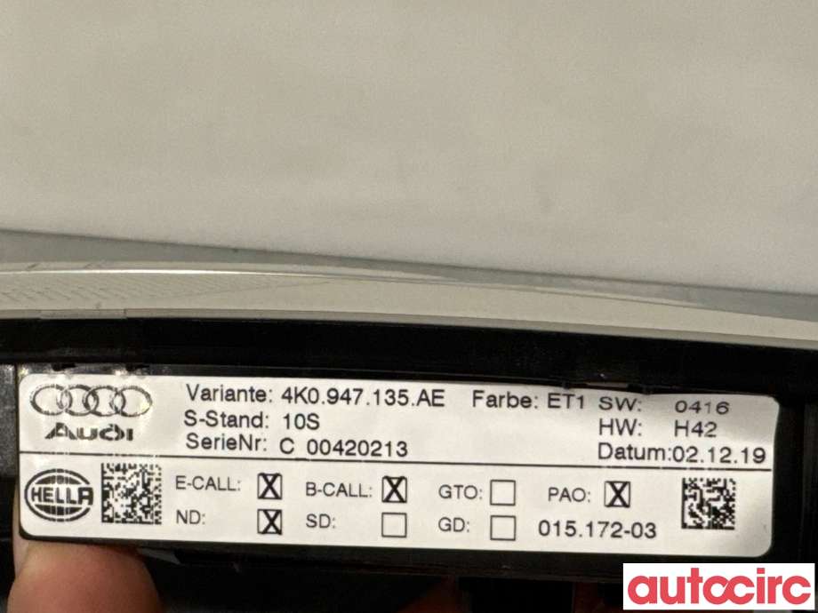 Taklyspanel til Audi e-tron 2018-->> (AUDI|4K0947135AE|)