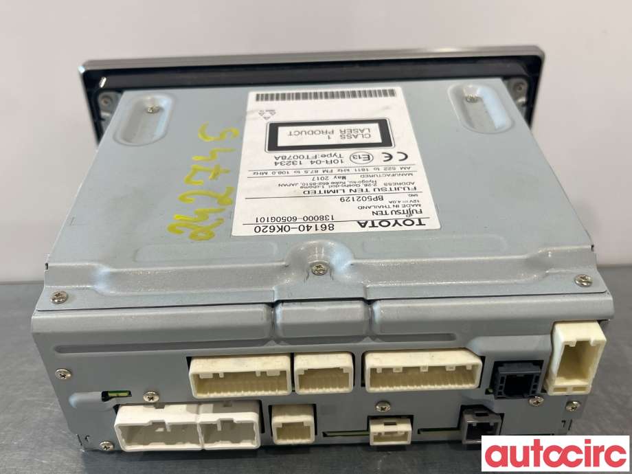 Multimedia display (MCU - Media Controller Unit) til Toyota Hilux 2016-2020  (TOYOTA|861400K620)