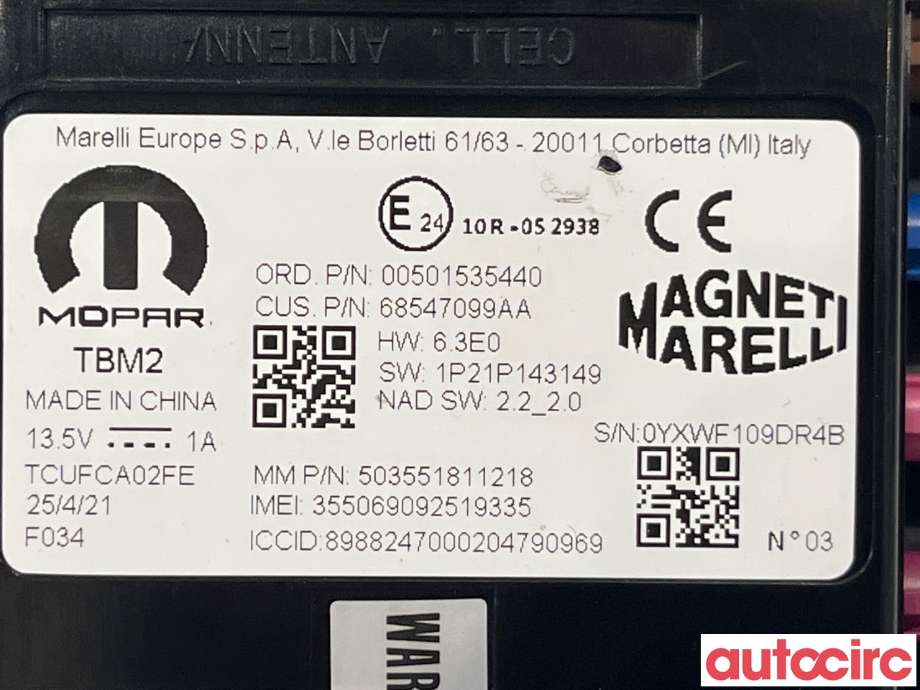 Styreenhet diverse til Jeep Wrangler 2007-->> (Type III)  (JEEP|68547099AA)