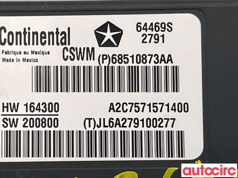Styreenhet diverse til Jeep Wrangler 2007-->> (Type III)  (JEEP|68510873AA)