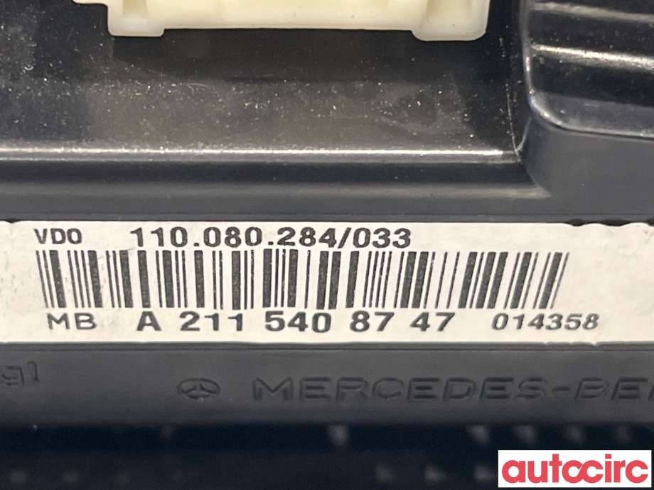 Instrumentpanel til Mercedes E-Klasse 2002-2006 (Fase 1) (W211) (W211) (MERCEDES|A2115408747)
