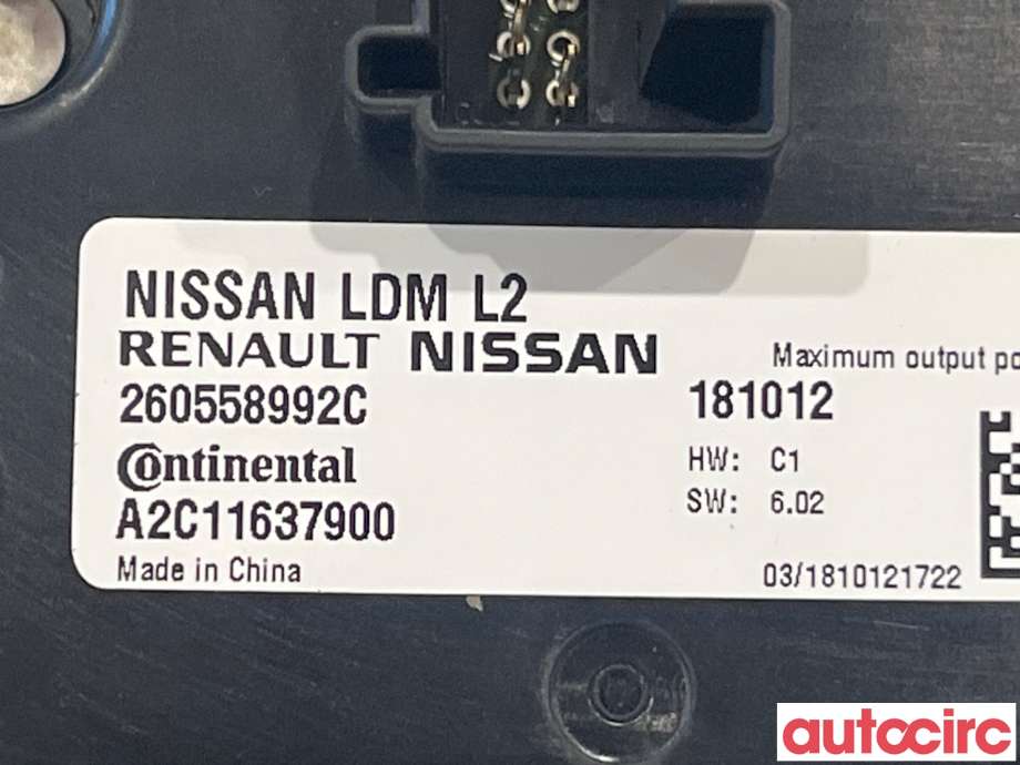 Styreenhet xenon/ballast til Nissan Leaf 2018-->> (Type II)  (NISSAN|260558992C)