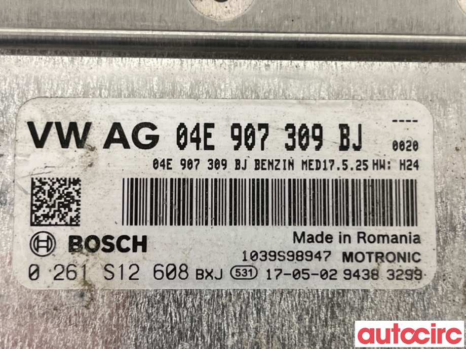 Styreenhet motor til Škoda Kodiaq 2017-->>  (SKODA|04E906027BP|0261S12608|04E907309BJ)