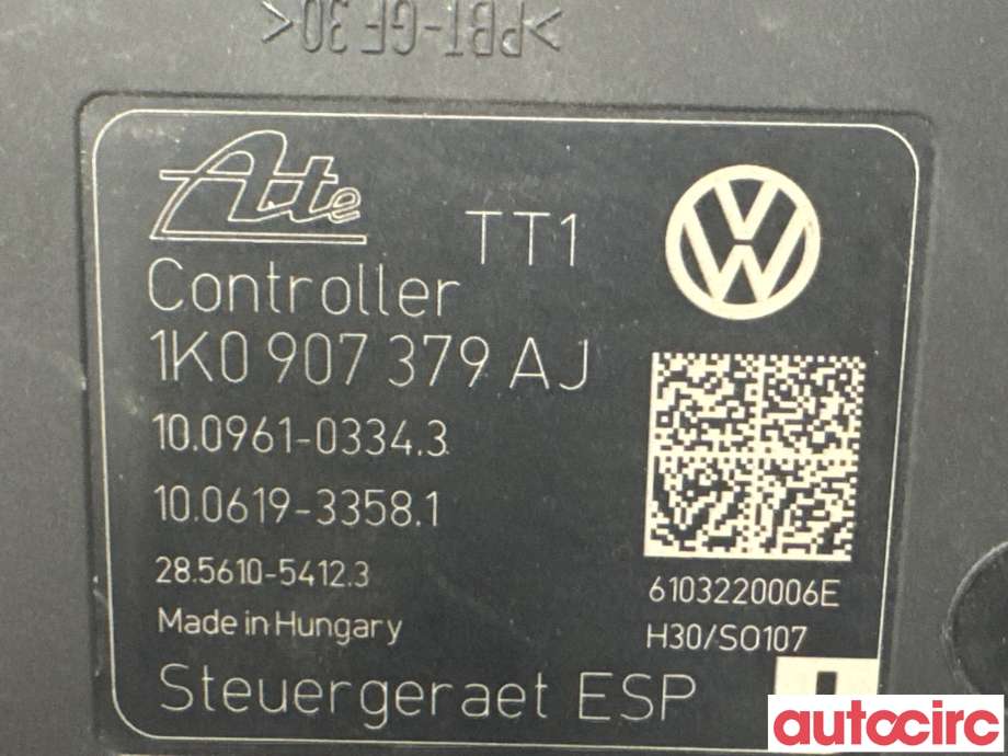 ABS sentral til VW Golf VI 2008-2012  (VOLKSWAGEN|1K0614517AT|100212-04814)