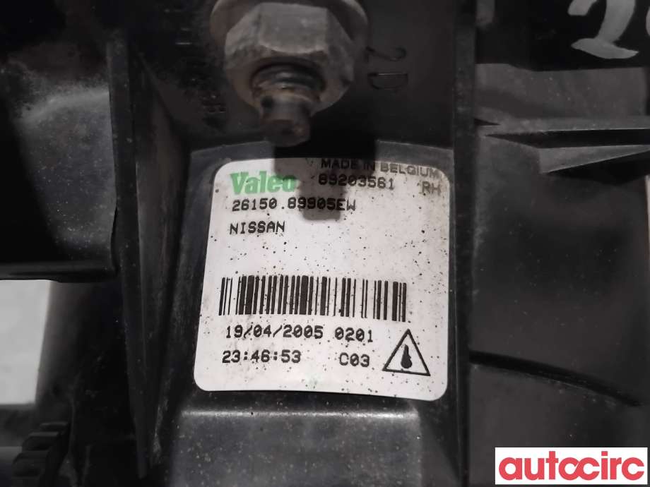 Tåkelykt høyre foran til Nissan X-Trail 2002-2007 (T30) (T30) (NISSAN|2615089929|89203561|2615089905)