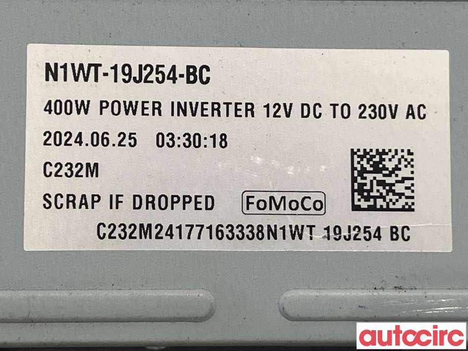 Inverter elbil til Ford Ranger / Ranger Raptor 2015-2022  (FORD|2572607|NL3T-19G317-BD)
