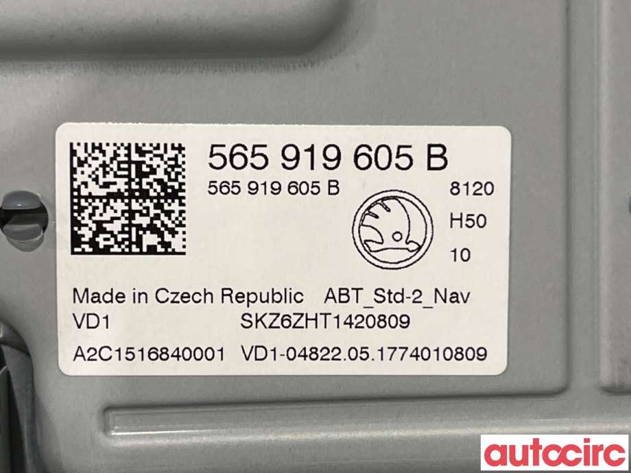 Instrument kjørecomputer til Škoda Kodiaq 2017-->>  (SKODA|565919605B|A2C1516840001)