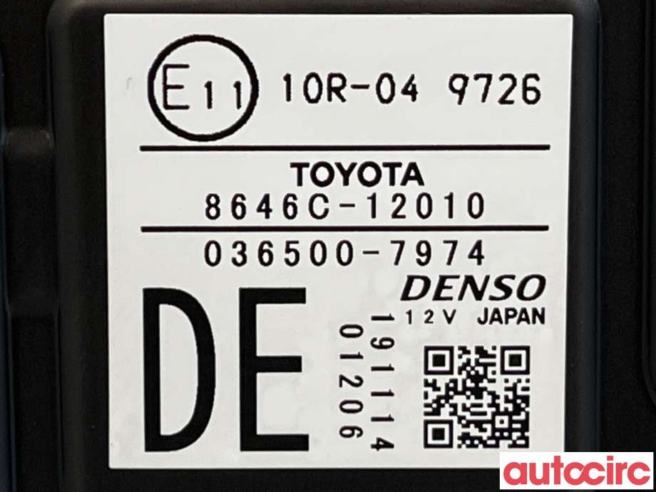 Kamera til Toyota Corolla 2019-->>  (TOYOTA|8646C12010|19111401206)