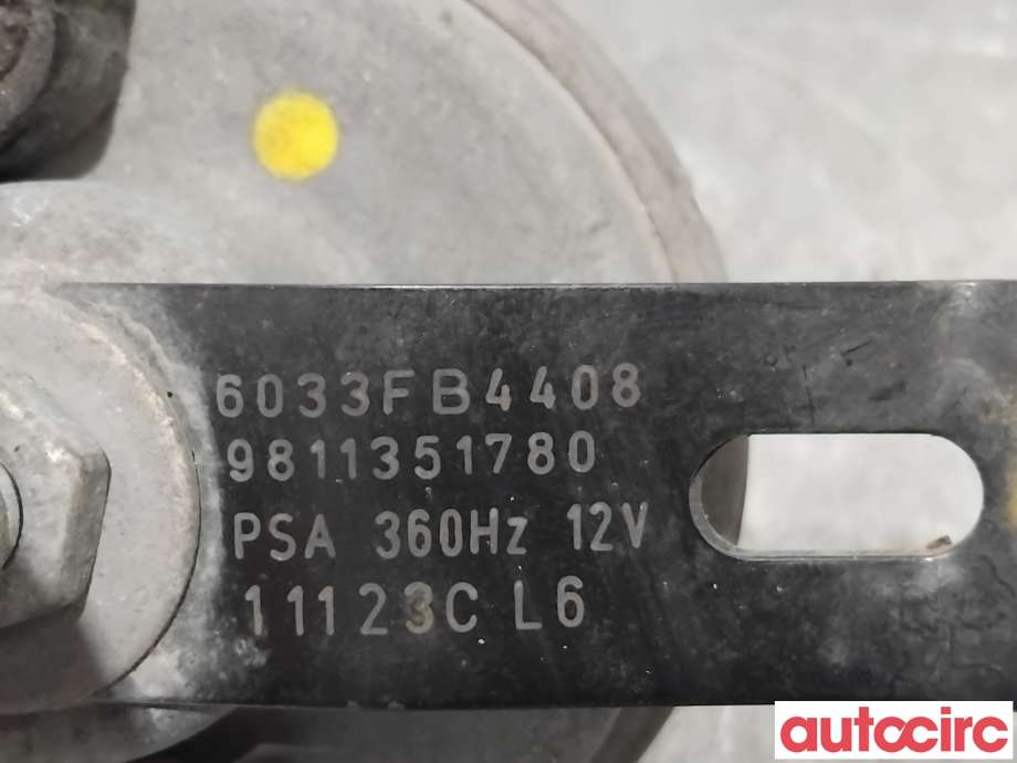 Horn/signalhorn til Peugeot Expert 2016-->> (Type III)  (PEUGEOT|9811351780|)