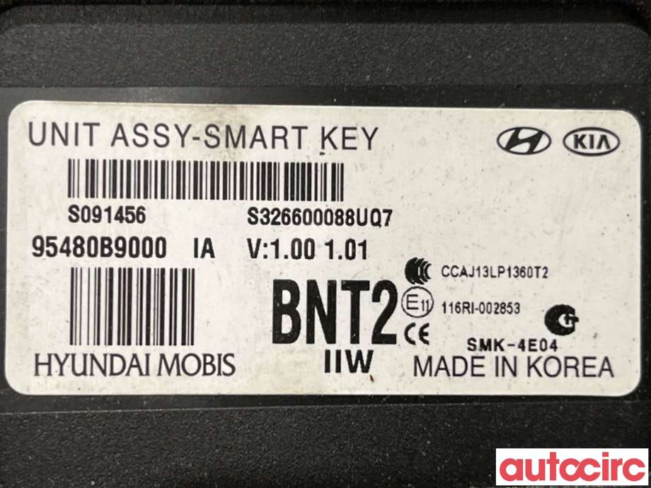 Styreenhet nøkkelfri/keyless til Hyundai i10 2008-2013 (Type I)  (HYUNDAI|95480B9000|)