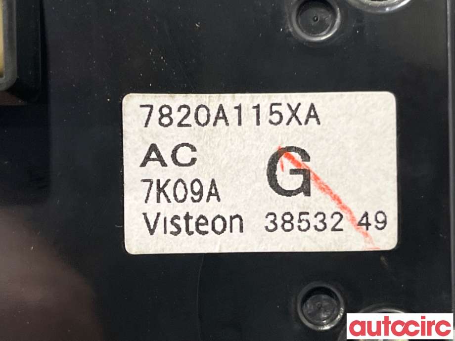 Varmeapparat betjening til Citroën C-Crosser 2007-2012  (CITROEN|6452G7||7820A115XA)