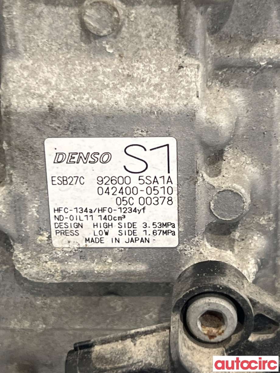 Aircondition kompressor til Nissan Leaf 2018-->> (Type II)  (NISSAN|926005SA1A|042400-0510)
