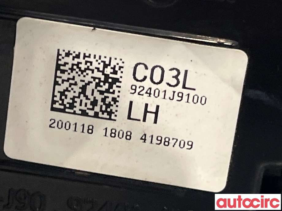 Baklykt venstre til Hyundai Kona 2017-2021 (Type I, Fase 1) (HYUNDAI|92401J9100)