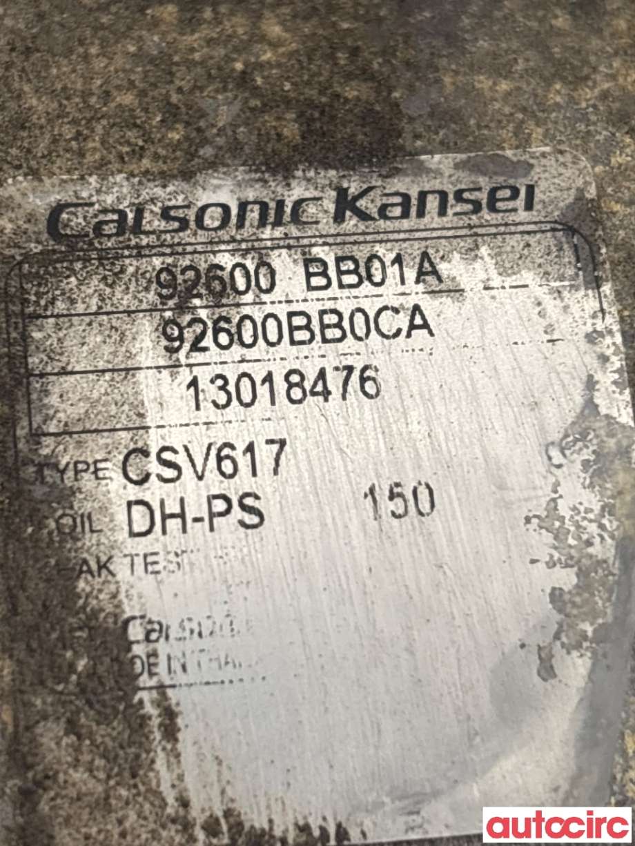 Aircondition kompressor til Nissan Qashqai 2010-2014 (Type I, Fase 2) (NISSAN|NO NUMBER|CSV617|92600BB0CA)