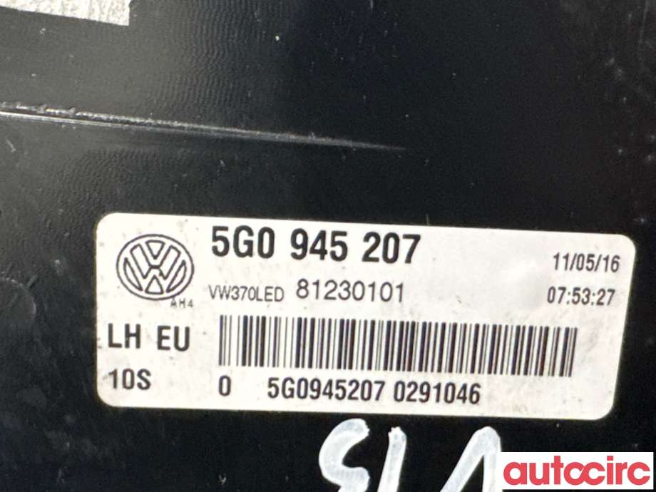 Baklykt venstre til VW e-Golf 2014-2017 (Fase 1)  (VOLKSWAGEN|5G0945207|81230101)