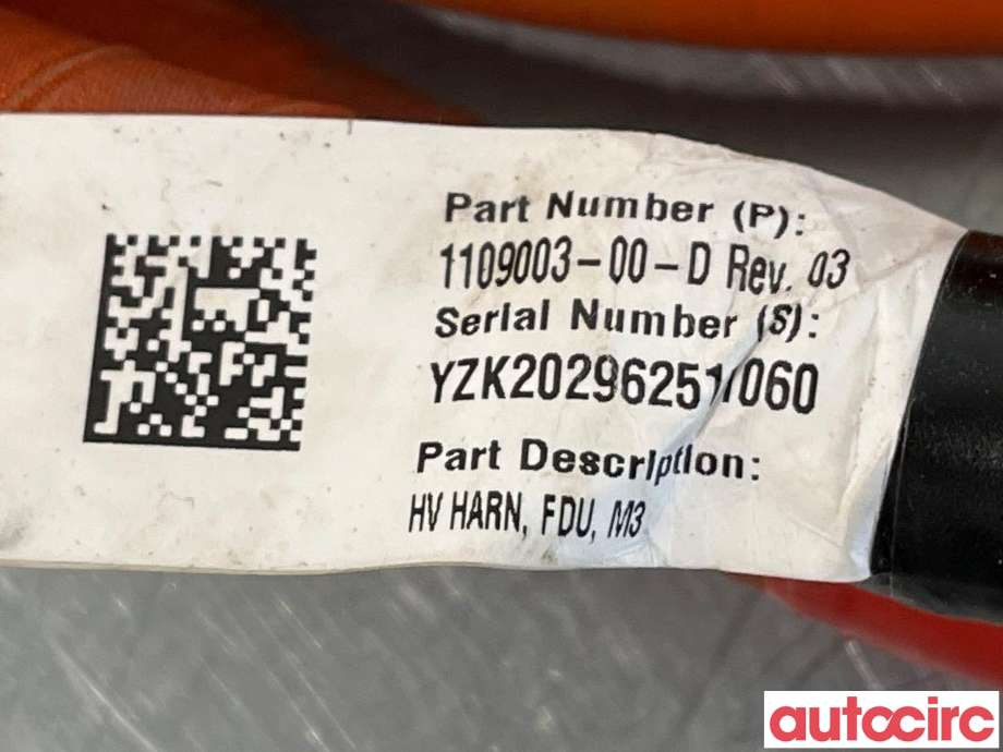 Kabel høy volt (HV) hybrid til Tesla Model 3 2018-2023 (Fase 1) (1109003-00-D)