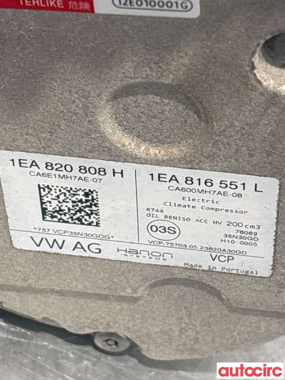 Aircondition kompressor til VW ID.4 2020-->> (VOLKSWAGEN|1EA820808H|1EA816551L)