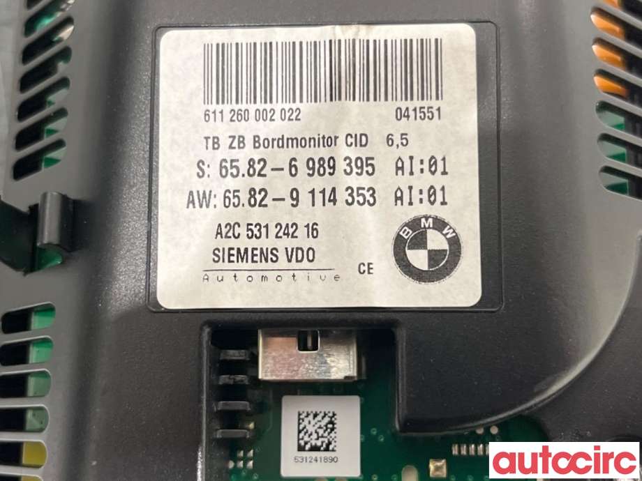 Instrument kjørecomputer til BMW 5-Serie 2003-2010 (E60/E61) (E60/E61) (BMW|65826989395||65829114353)