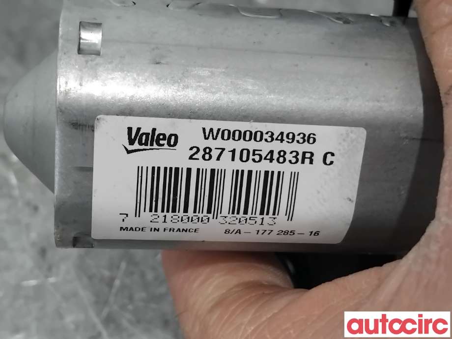 Viskermotor bakrute til Renault Captur 2013-2020 (Type I)  (RENAULT|287105483R|W000034936)