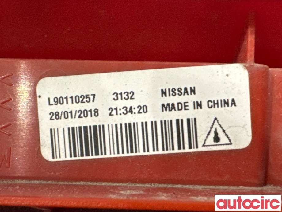Baklykt bremselys bakrute til Nissan Leaf 2018-->> (Type II)  (NISSAN|265905SK0A|L90110257|)
