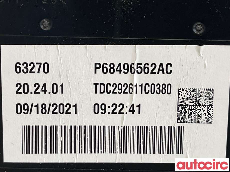Styreenhet klima/aircondition til Jeep Wrangler 2007-->> (Type III)  (JEEP|68496562AC|)
