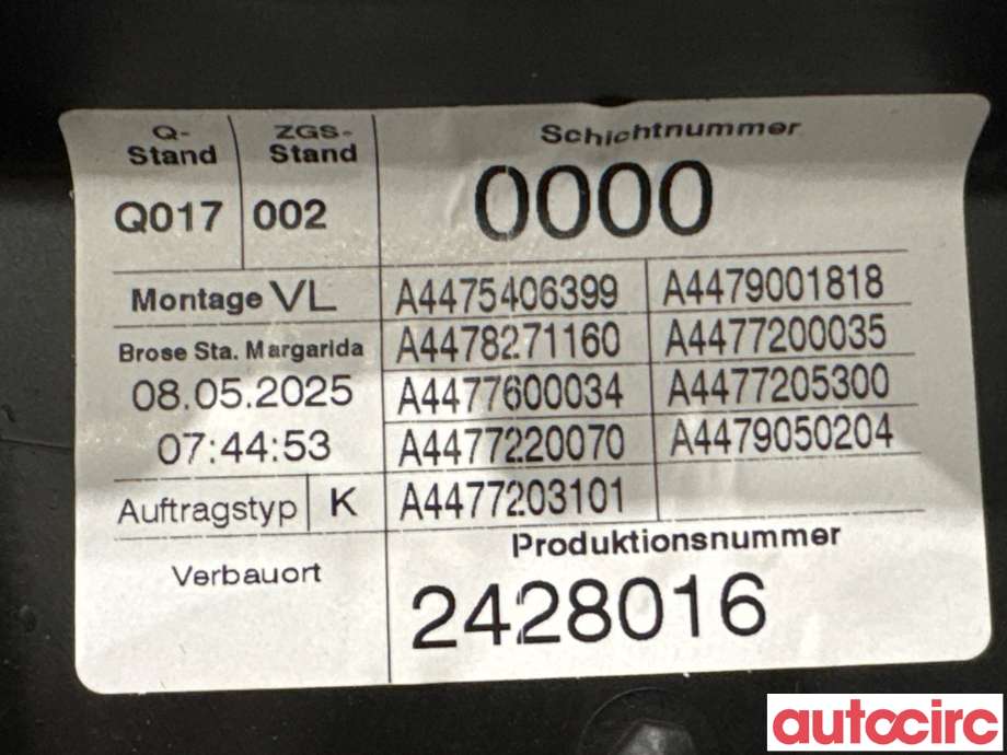 Ruteheis til Mercedes Vito 2014-->> (W447) (W447) (MERCEDES|A4477203900|)