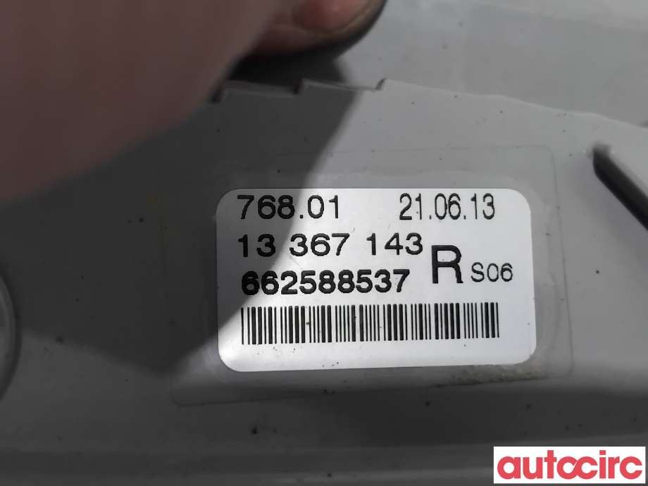 Blinklykt høyre til Opel Astra J 2010-2015 (OPEL|13367143|)