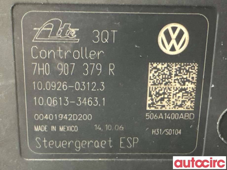 ABS sentral til VW Transporter / Caravelle 2003-2009 (Fase 1) (T5) (T5) (VOLKSWAGEN|7H0614517B|100212-00204)