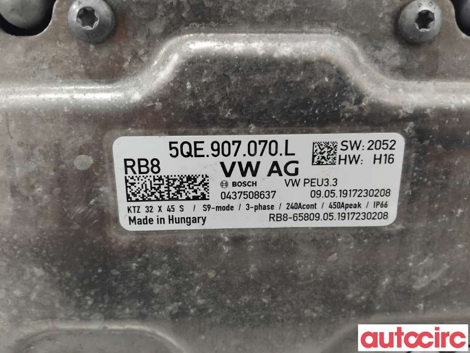 Inverter elbil til VW e-Golf 2017-2020 (Fase 2) (VOLKSWAGEN|5QE907070L|0437508637)