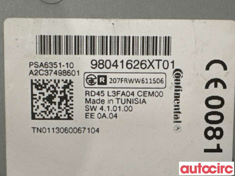 Bilstereo til Citroën Jumpy 2007-2016 (Type II) (CITROEN|16093976XT||1616144180)