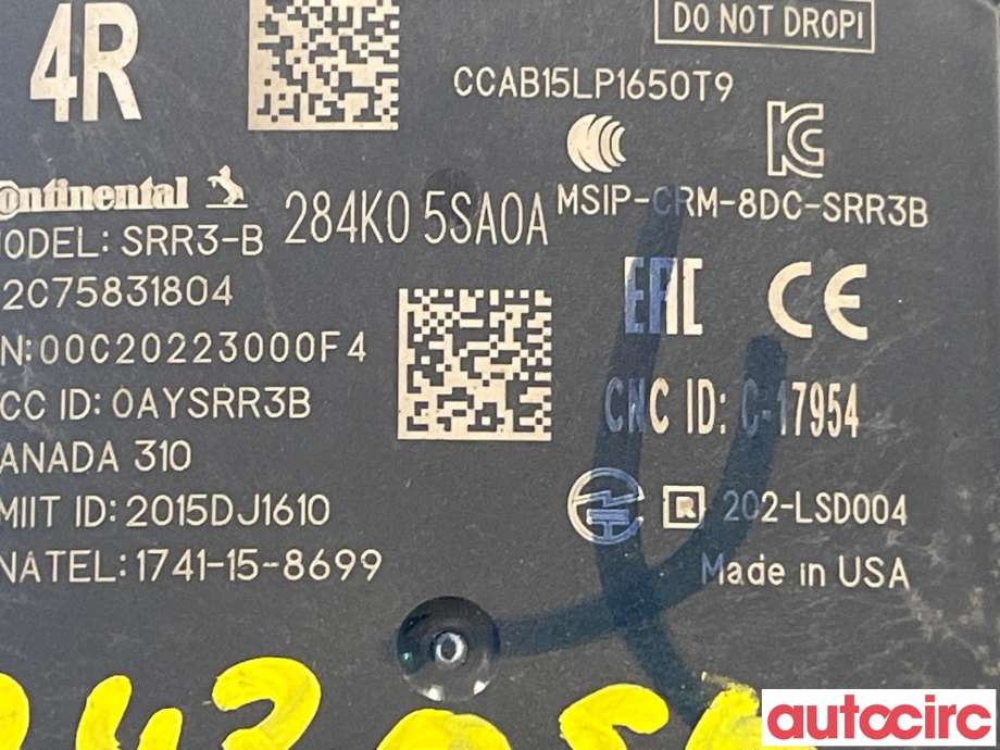 Sensor radar til Nissan Leaf 2018-->> (Type II)  (NISSAN|284K05SA0A)