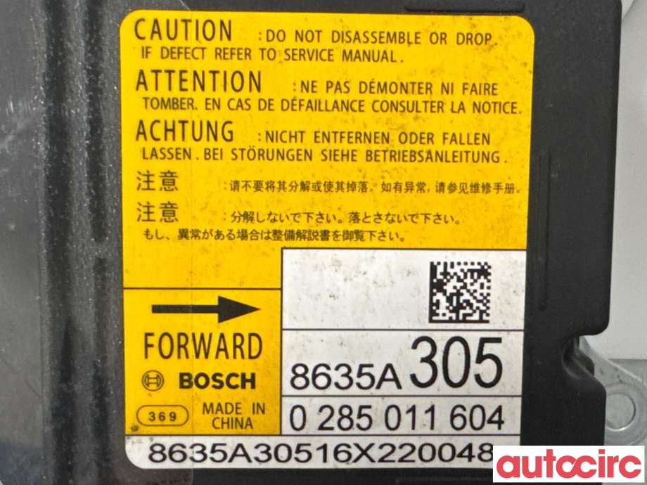 Airbag elektronikk til Mitsubishi Outlander 2015-->> (Type III, Fase 2)  (MITSUBISHI|8635A305|0285011604)