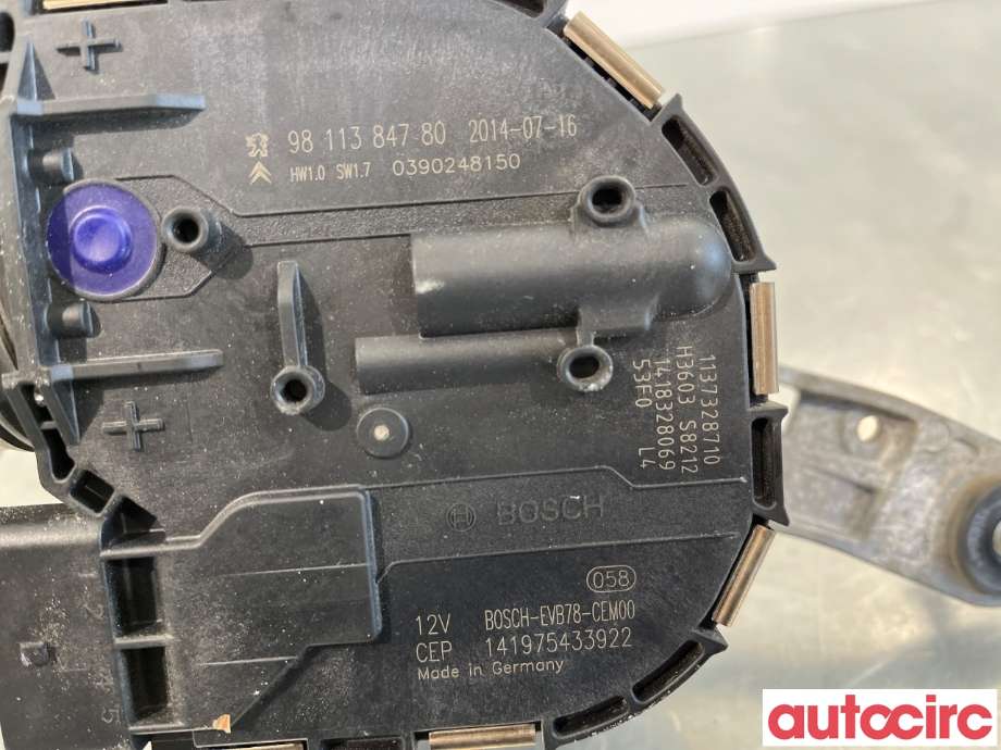 Viskermotor frontrute til Citroën C4, Picasso 2013-2018 (Type II)  (CITROEN|9816172980|0390248150|9811384780)