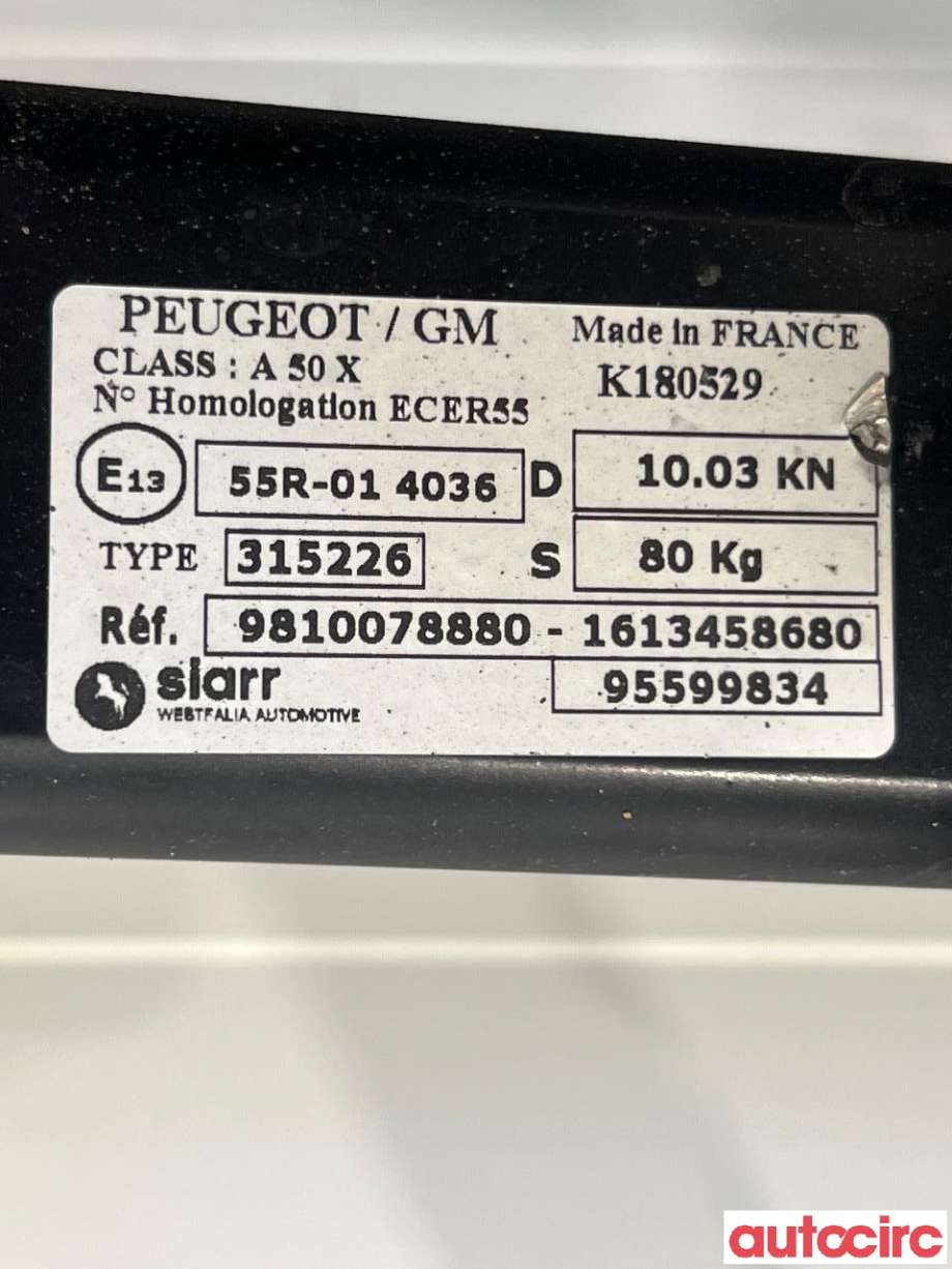 Hengerfeste til Peugeot 3008 2016-->> (Type II)  (PEUGEOT|NO NR|315226|9810078880)