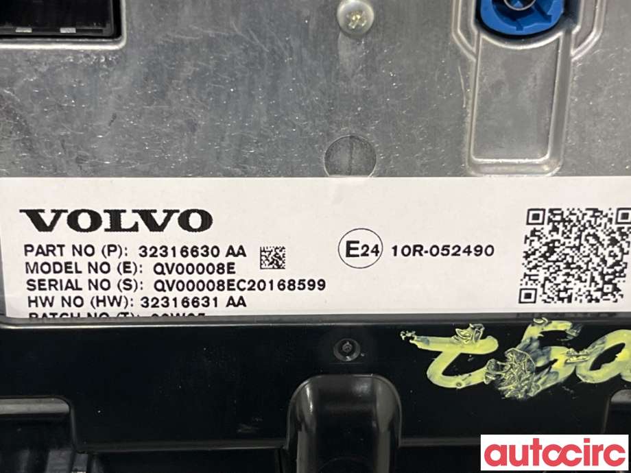 Instrument kjørecomputer til Volvo XC40 2018-2024  (VOLVO|36010873|QV00008E|32316631)