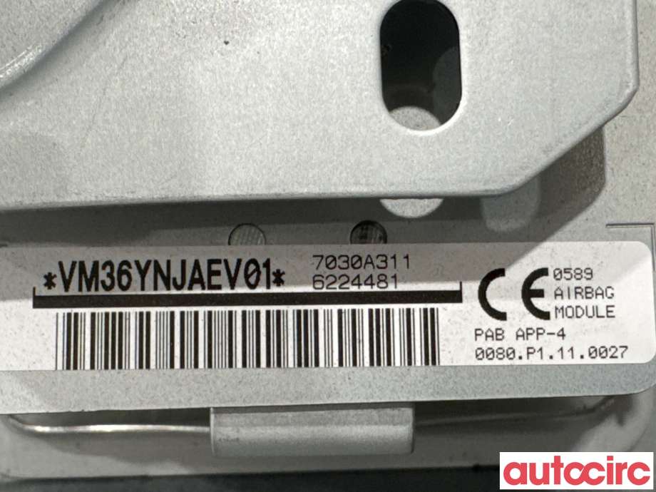 Airbag passasjer til Mitsubishi Outlander 2015-->> (Type III, Fase 2)  (MITSUBISHI|7030A311|)